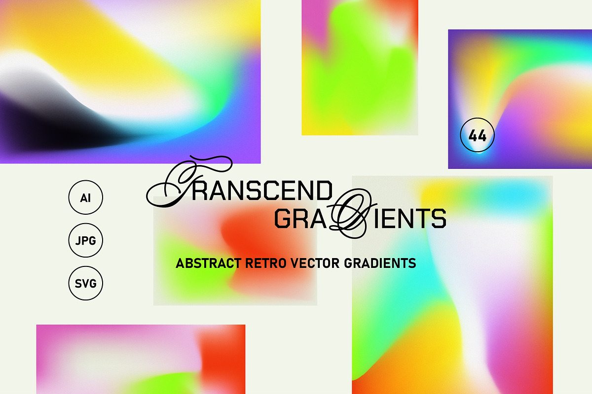 Retro 90s Gradients + Bonus Graphics, a Texture Graphic by angelainthefields (Photo 1 of 8)