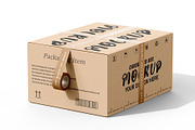 Corrugate Cardboard Shipping Box set, a Packaging Mockup by pixelmock (Thumbnail 14 of 16)