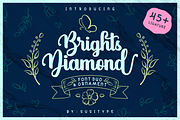Brights Diamond + EXTRAS, a Script Font by SusiType (Thumbnail 1 of 12)