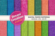 Colorful Burlap Digital Papers, a Texture Graphic by Dream Creation (Thumbnail 1 of 6)