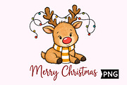 Cute Baby Reindeer Merry Christmas, a Seasonal Illustration by Creative Art (Thumbnail 1 of 3)