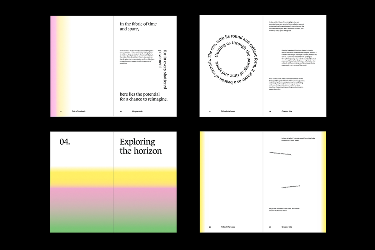 Gradient Book Template 5x8 inches