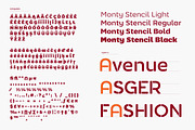Monty Stencil, a Sans Serif Font by Jan-Christian Bruun (Thumbnail 7 of 14)