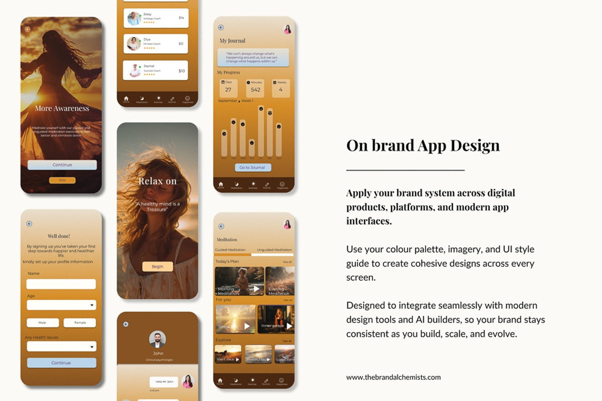 Golden Hour Brand System + UI Kit, an UI Kit Template by The Brand Alchemists (Photo 4 of 12)