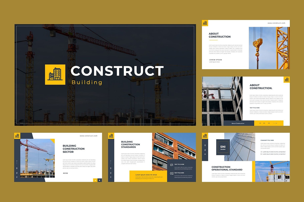 CONSTRUCT Business PowerPoint, a Presentation Template by Rizki Herdian (Photo 2 of 6)
