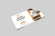 Sticker Mockup, a Product Mockup by bimockup (Thumbnail 2 of 6)