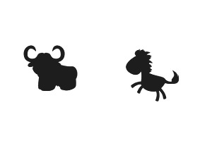 Cartoon Animal Silhouettes Set 7