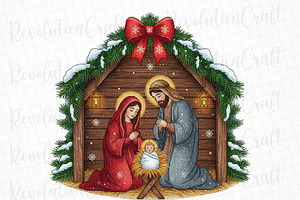 Nativity Scene Christmas, Jesus Png, an Illustration by OK Design