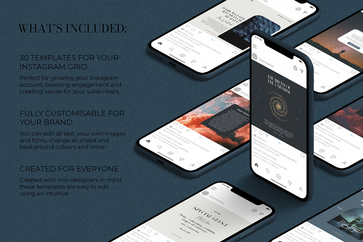 Space Social Media Pack | PS, a Social Media Template by Anna Studio (Photo 3 of 5)