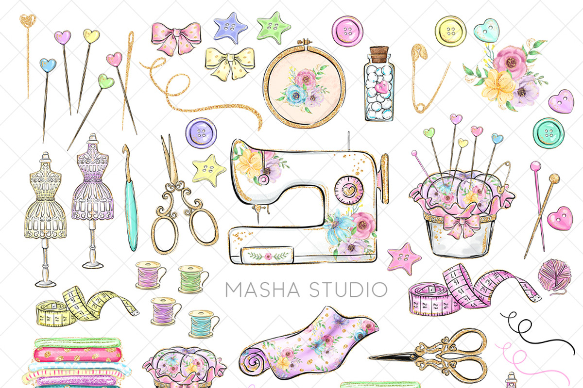 SEWING Clipart, an Illustration by Masha  Studio (Photo 2 of 5)
