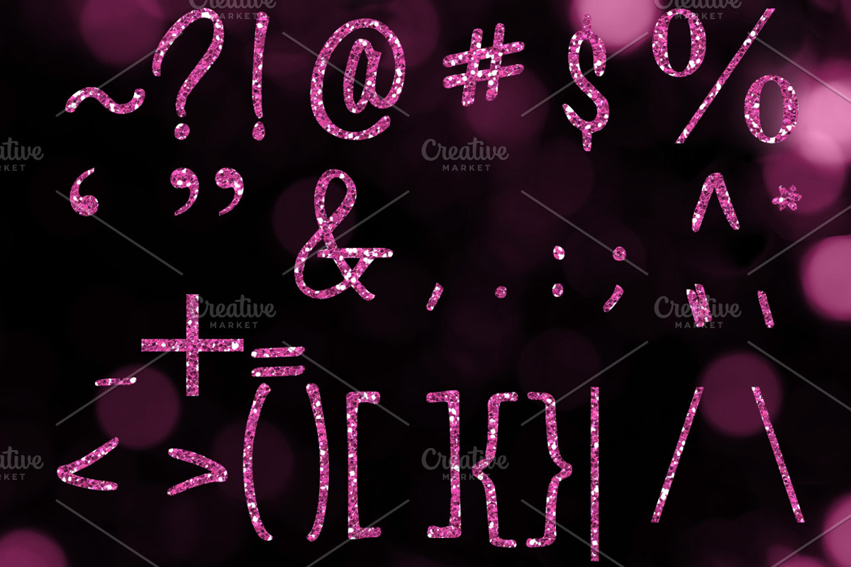 Pink Glitter Alphabet Clipart, an Object Graphic by Paper Element (Photo 3 of 5)