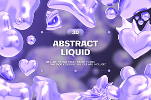 Abstract Liquid Icon 3D Illustration