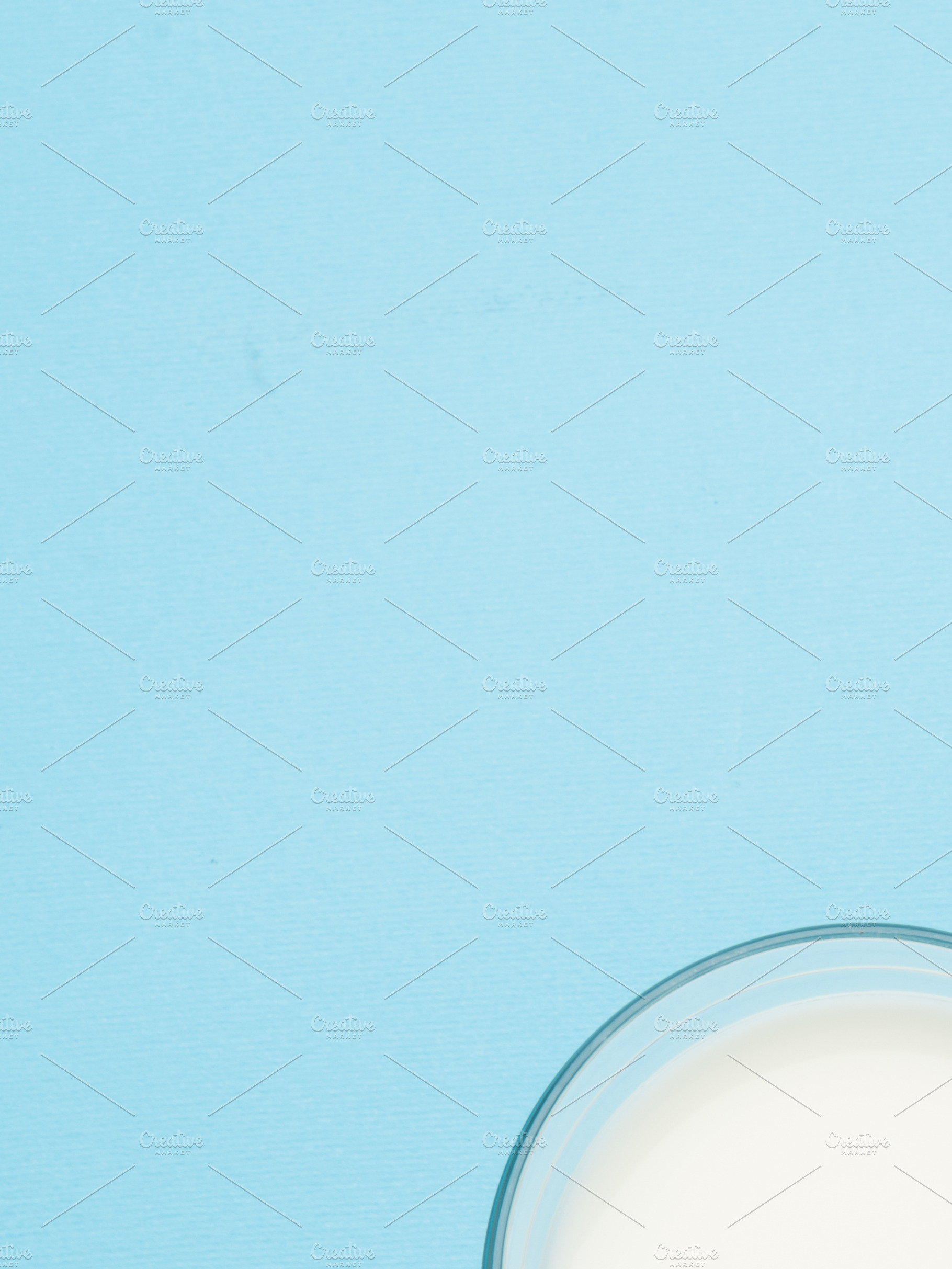 Protein products: cheese, cream, milk, eggs on the blue backgrou, a Food & Drink Photo by Volff