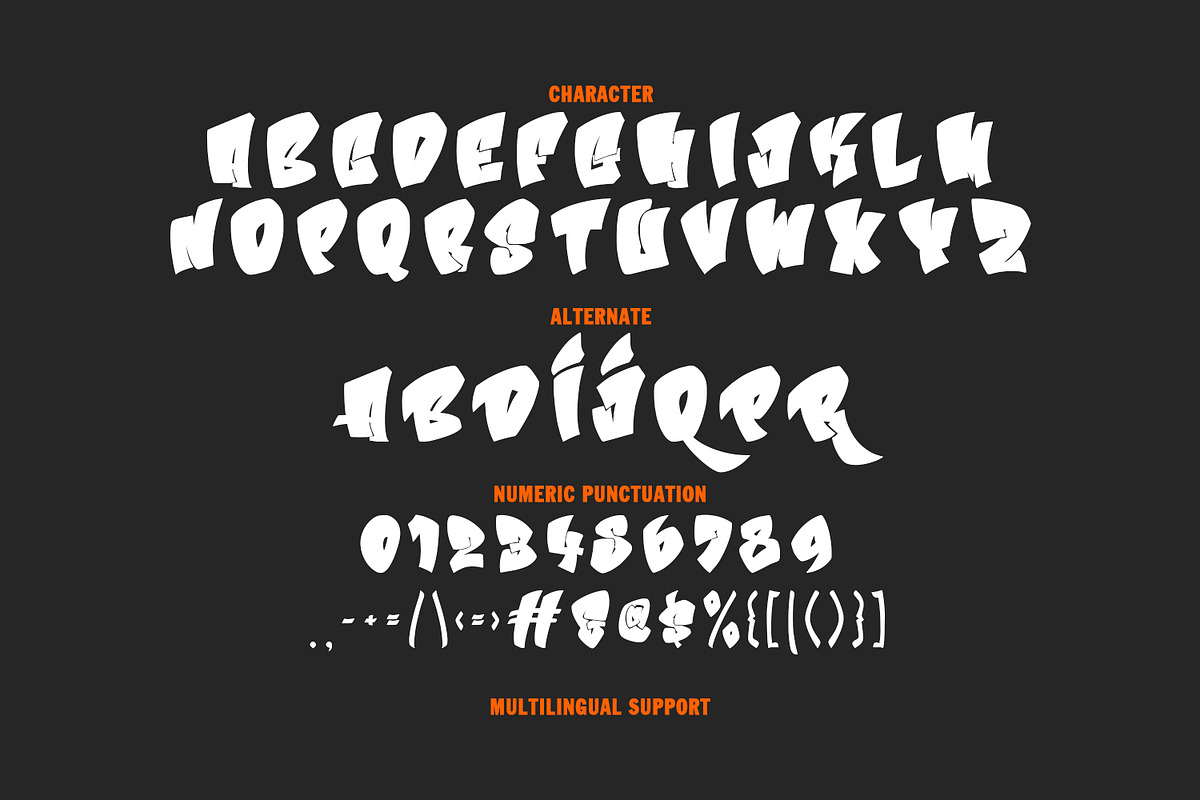 Qitrezz Graffiti Display Font, a Handwritten Font by Maulana Creative (Photo 5 of 7)