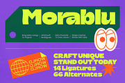 Morablu Groovy Display Font, a Sans Serif Font by timelesstype.co (Thumbnail 1 of 15)