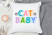Cat Baby - Playful Cartoon Font, a Sans Serif Font by KiddoGlyphs Studio (Thumbnail 2 of 4)