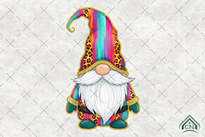 Christmas Gnome Glitter Brushstroke, an Illustration by Craft Nest