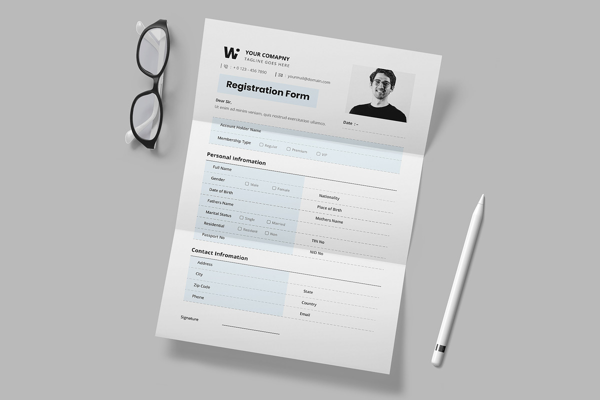 Registration Form | Word, a Stationery Template by Pixelpick (Photo 2 of 3)