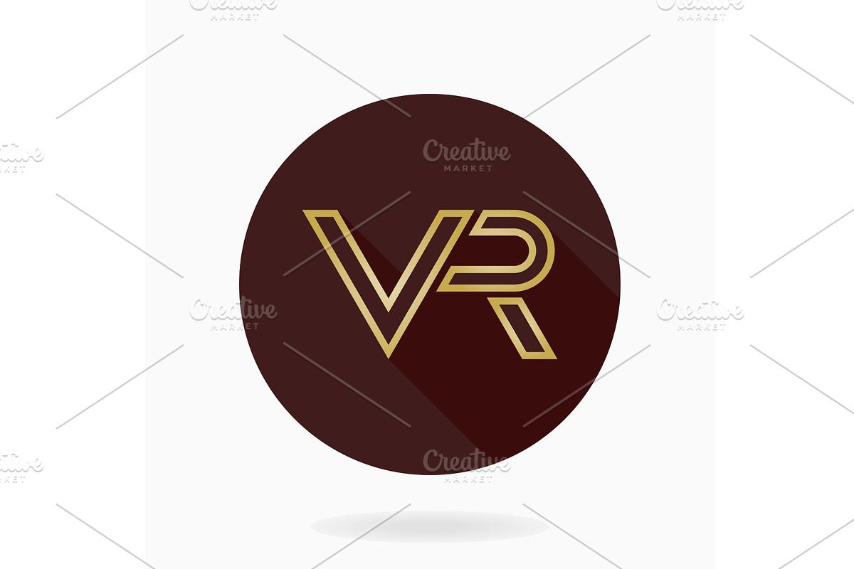 Modern Vector VR Logo in the Circle, a Duotone Icon by FineArtStudio (Photo 1 of 3)