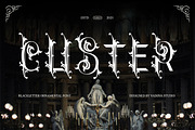 Clister – Blackletter Ornamental, a Blackletter Font by Vadovastd (Thumbnail 1 of 7)