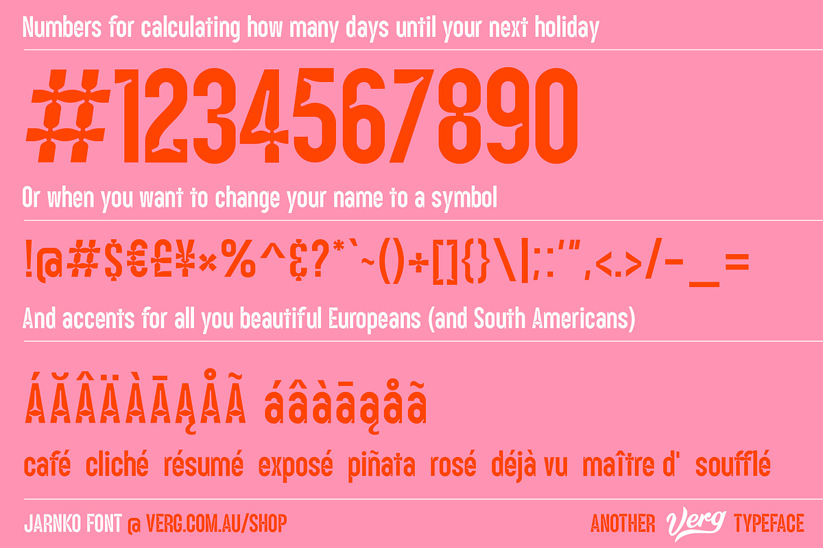 Jarnko Font, a Font by Verg Shop (Photo 5 of 7)