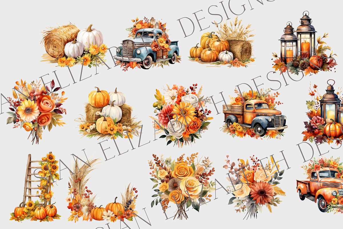 25 Autumn Watercolour Illustrations, an Object Graphic by Sian Elizabeth Designs (Photo 2 of 4)