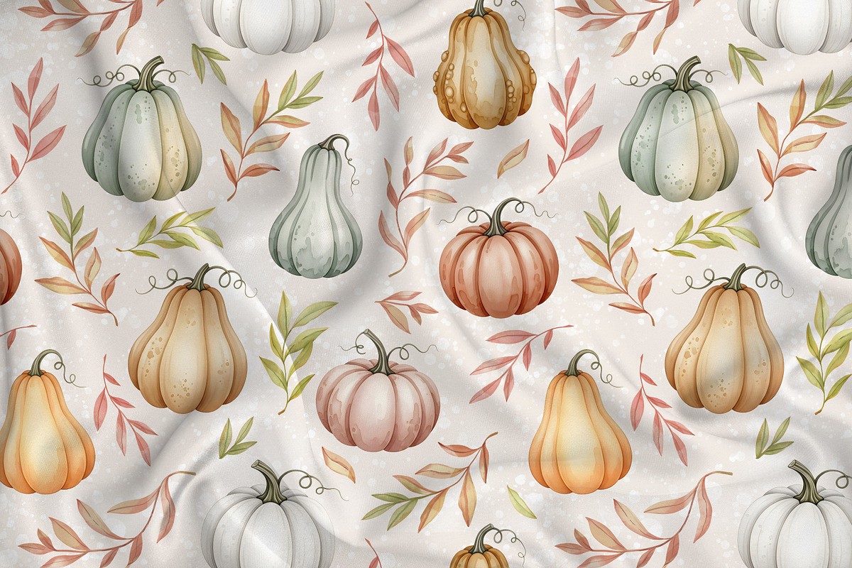 Autumn Pumpkins Seamless Pattern, a Pattern Graphic by Kreeya Art Shop (Photo 9 of 13)
