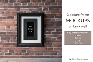 Brick Wall Frame Mockup