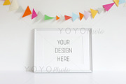 White Frame Landscape with Bunting, a Print Template by YOYO Photo (Thumbnail 1 of 2)