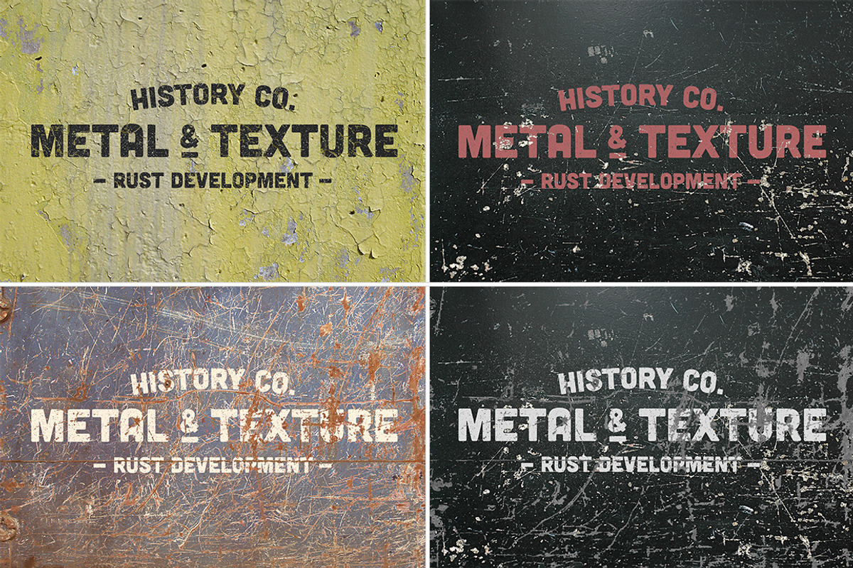 8 Rust Metal Overlay Textures Mockup preview 2