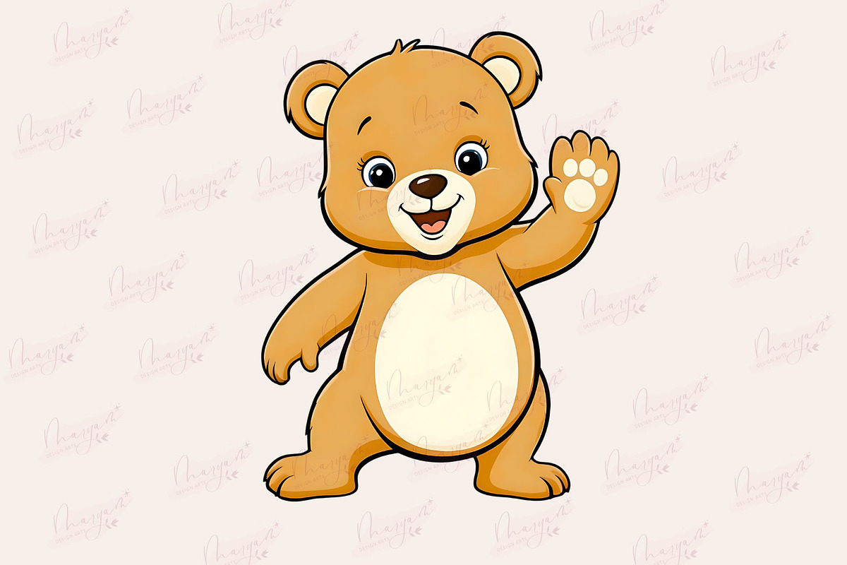 Cute Animals Clipart PNG Bundle, an Animal Illustration by maryamdesignarts (Photo 7 of 9)