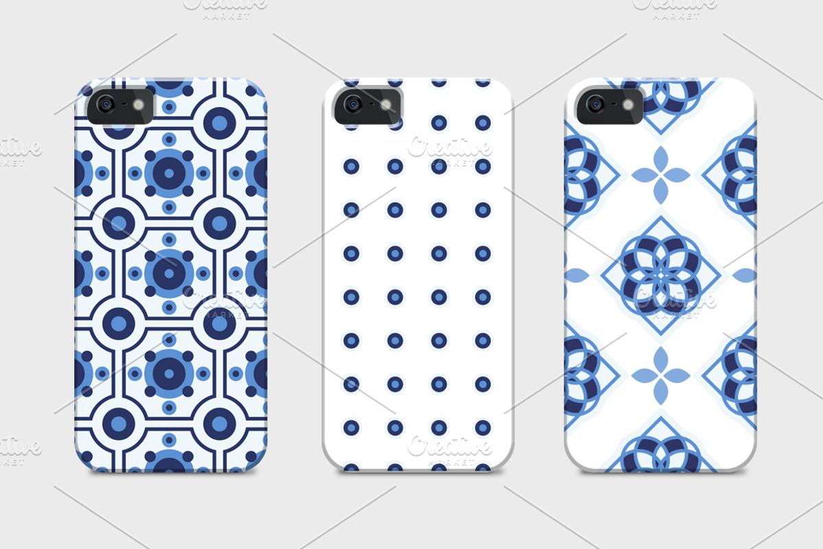 Portuguese Azulejos set of patterns, a Pattern Graphic by KundolaArt (Photo 2 of 5)