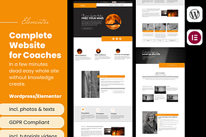 Wordpress Theme Black Orange Minimal