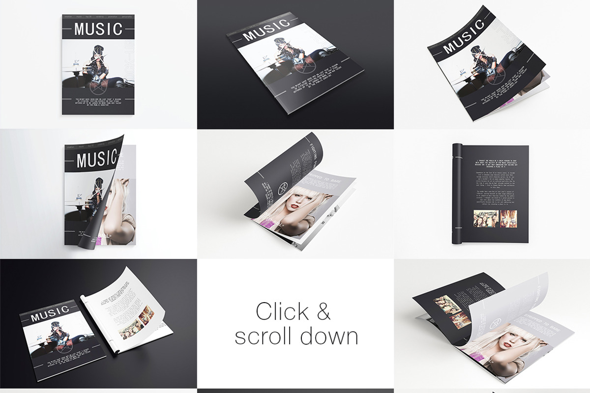 20 Magazine Mock-ups Pack, a Print Template by ItemBridge (Photo 4 of 5)