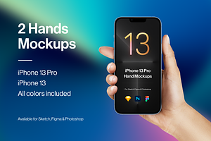 Hand Mockups iPhone 13 Pro, normal