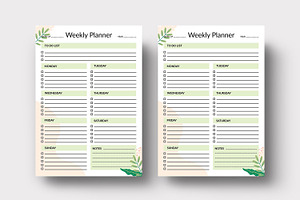 Weekly Planner Template V24