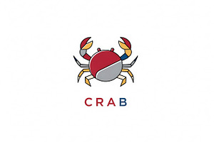 Colorful Geometric Crab, a Branding & Logo Template by Logocreative