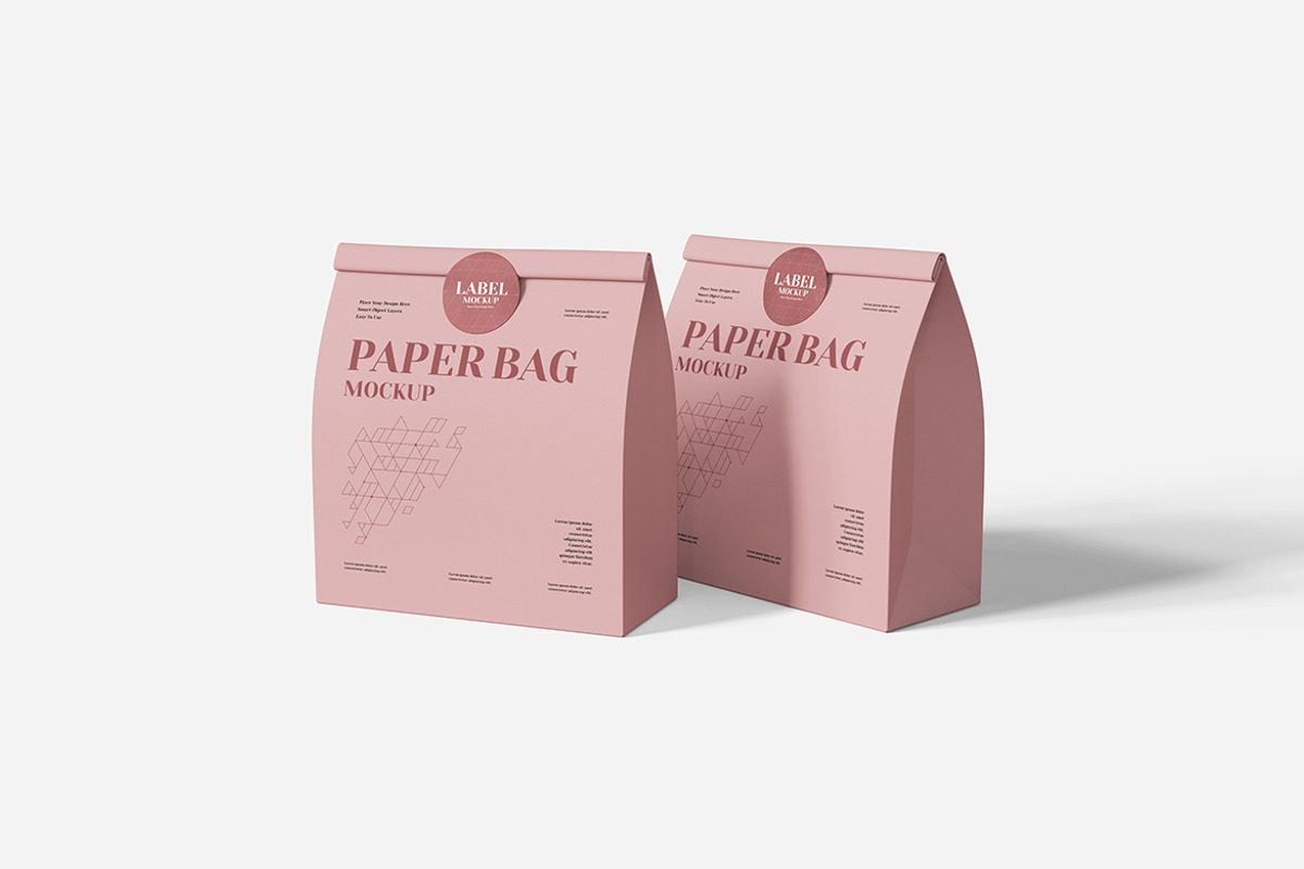 Paper Bag With Label Mockup, a Product Mockup by Indah (Photo 2 of 6)