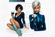 Modern Winter girls cliparts, a Seasonal Illustration by ThatsDesignArt (Thumbnail 6 of 18)