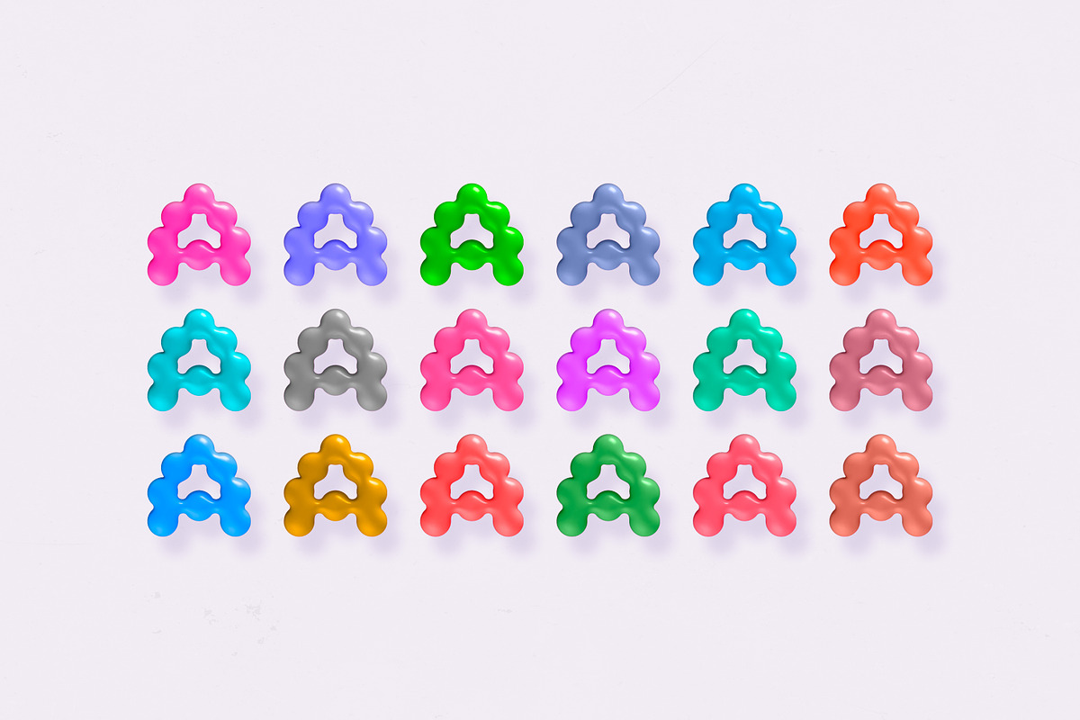 CANDY 3D BUBBLE FONT VECTOR, a Handwritten Font by BonkiStudio (Photo 5 of 9)