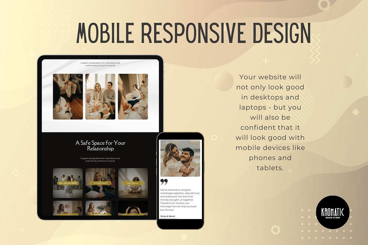 Couples Therapist Website Template, a Landing Page Template by Kromatic Design Studio (Photo 8 of 10)