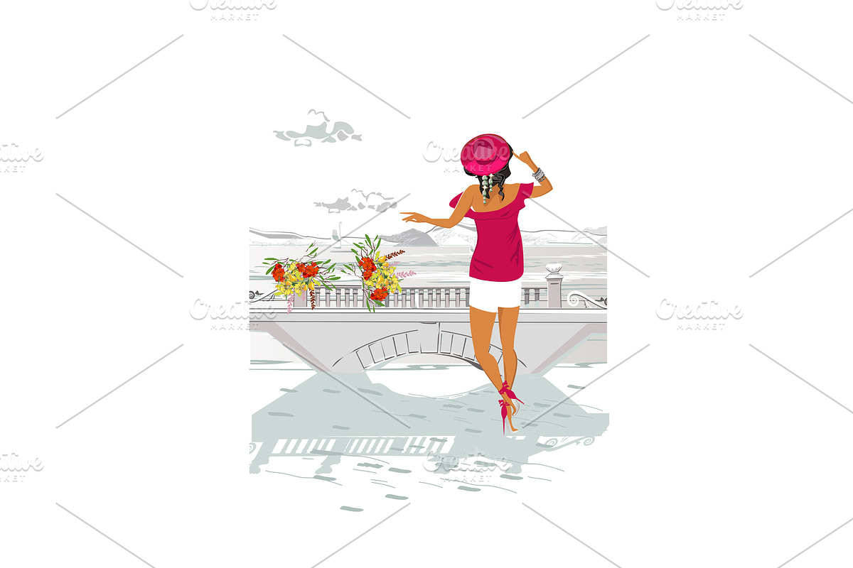 Beautiful woman in a red hat., a Food Illustration by Laifalight (Photo 8 of 8)