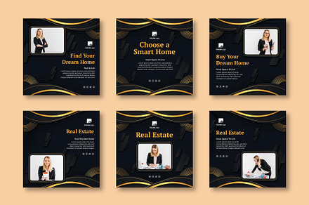 Real Estate marketing post for ads, a Business Card Template by CreativeCraft0