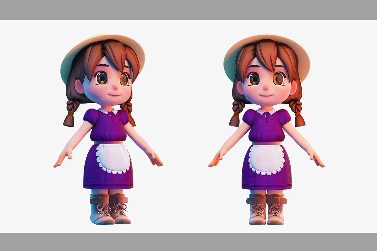 3d Cartoon Girl SG3FC, a Characters & Person 3D Model by LomellRueca (Photo 2 of 27)