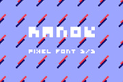 Decorative minimalistic pixel font, a Font by VyacheslavKolb (Thumbnail 1 of 5)