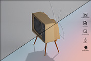 Retro Tv Mockup Pack, a Household Mockup by GraphicVil (Thumbnail 14 of 23)
