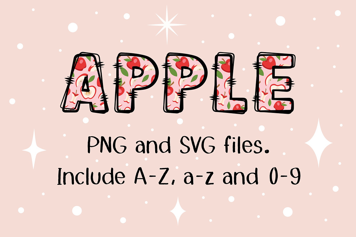 Apple Sweet OTF PNG SVG, a Symbol Font by DREAMs Soul G. (Photo 5 of 5)
