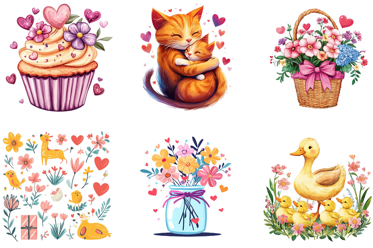 Happy Mother's Day Clipart, an Illustration by Designking (Photo 4 of 5)