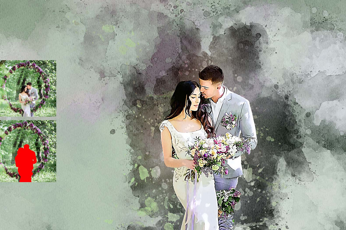 Personalized Watercolor Canvas, an Action Add-On by MRI STUDIO (Photo 2 of 11)