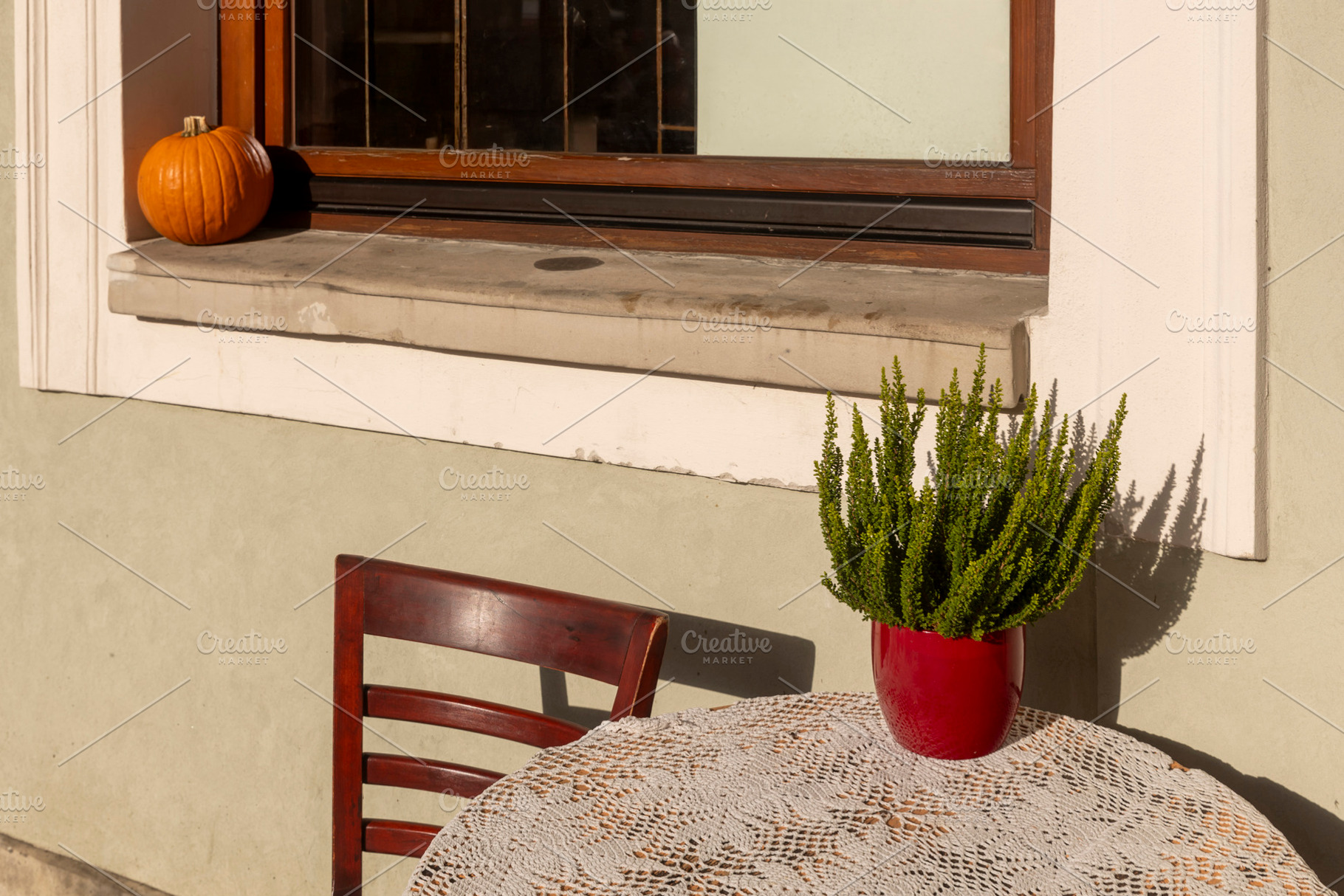 Cozy Autumn Cafe Scene with Heather, a Holiday Photo by Imaginarium